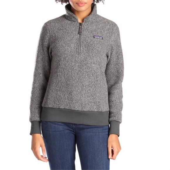 Patagonia Women's Woolyester Fleece Pullover Sweater Size XS Gray - Picture 1 of 8